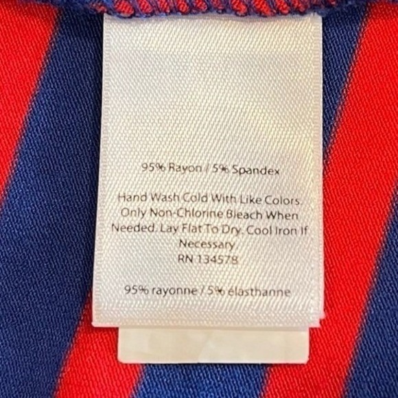 Vineyard Vines‎ Striped Scoop Neck High-Low Maxi Dress Size L - Picture 7 of 10